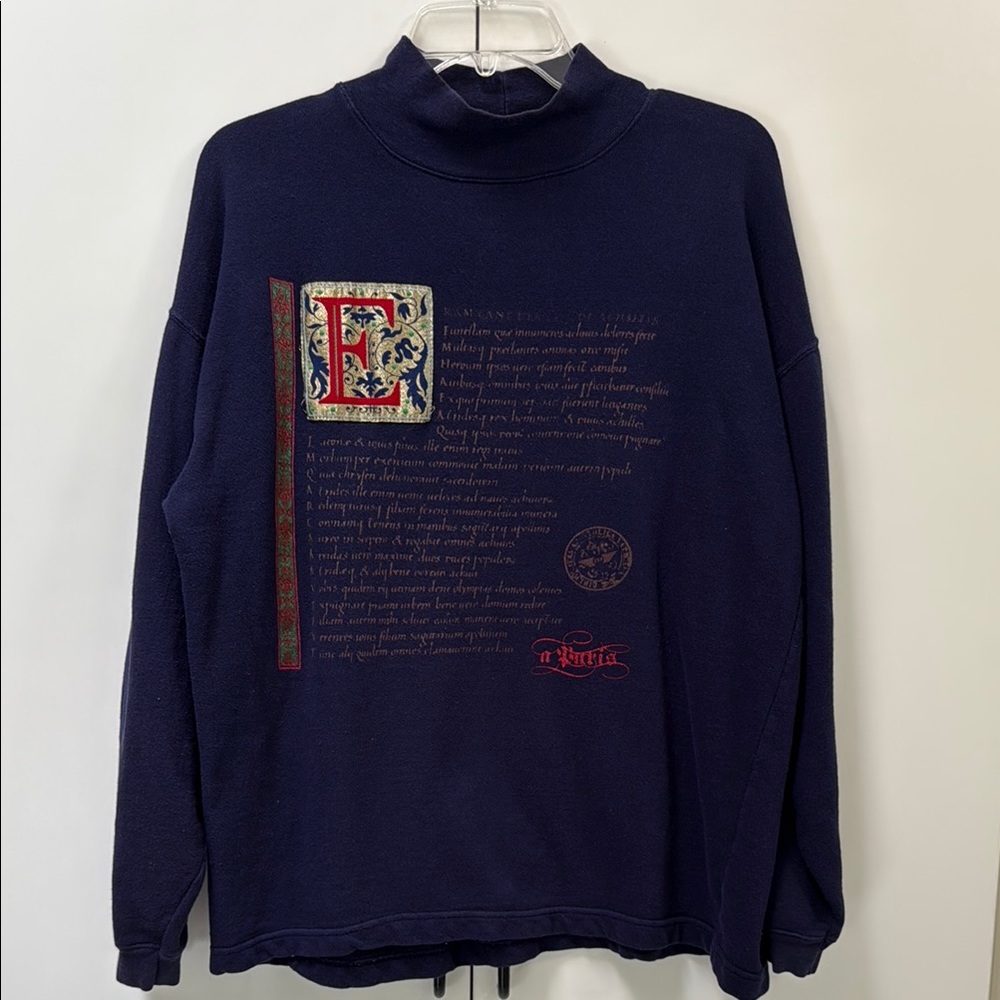 VTG 90’s EXPRESS Navy Blue Mock neck Sweater Compagnie Internationale sweatshirt